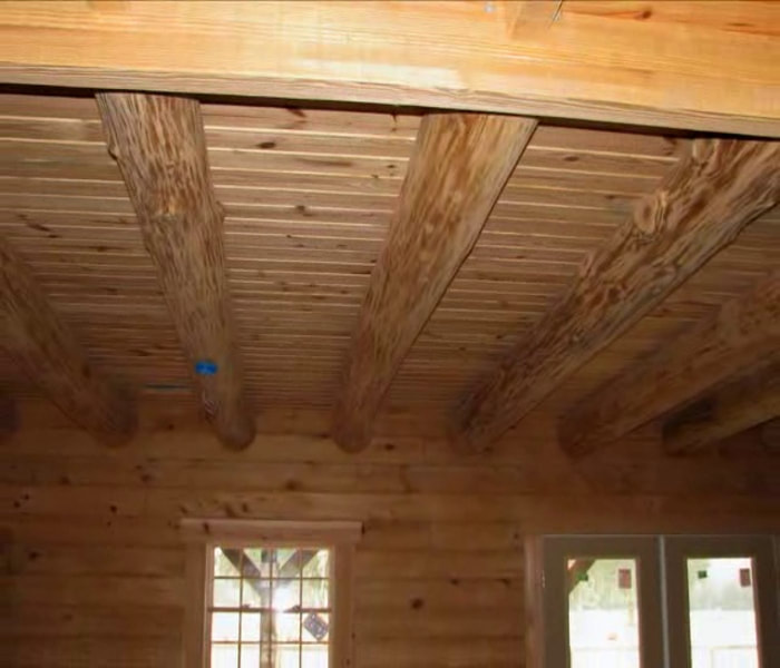 Cypress Beams in Faux Ceiling